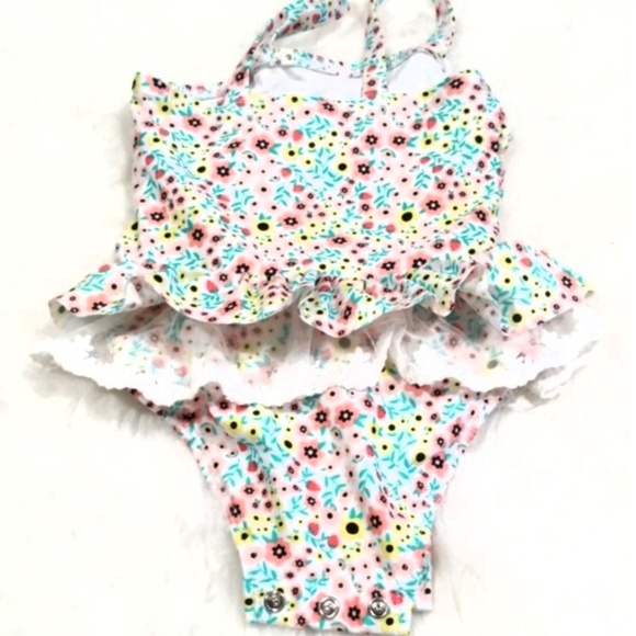 Cat & Jack one piece floral bathing suit. 18M - Picture 3 of 8